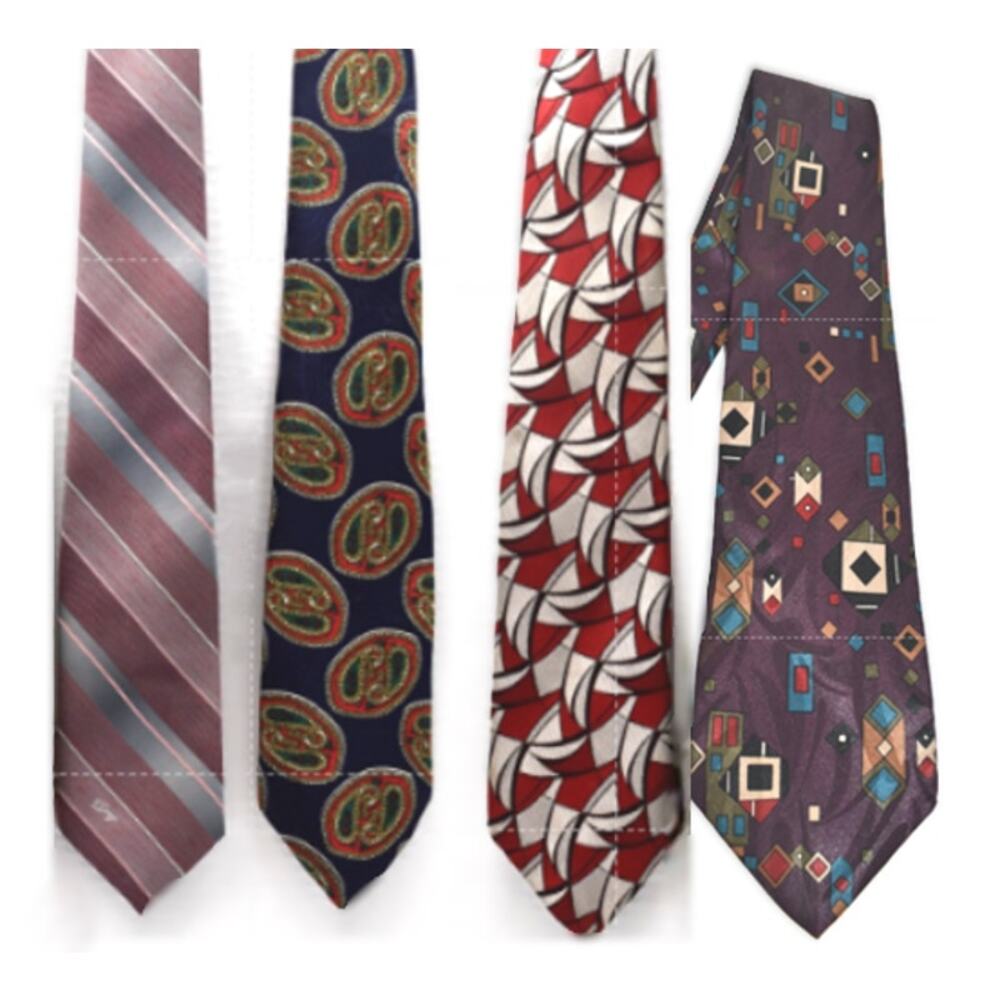 Qiana, Allyn St George, JB Scott Necktie Mixed Lot Men's Vintage 1970's Lot 4